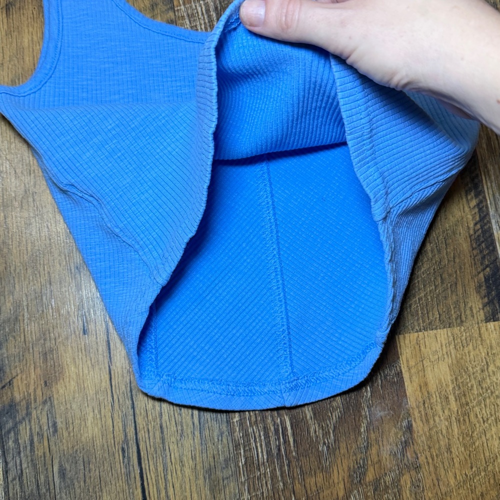 Aerie Vibrant Blue Crop Top SP Ribbed Tank - Picture 5 of 6
